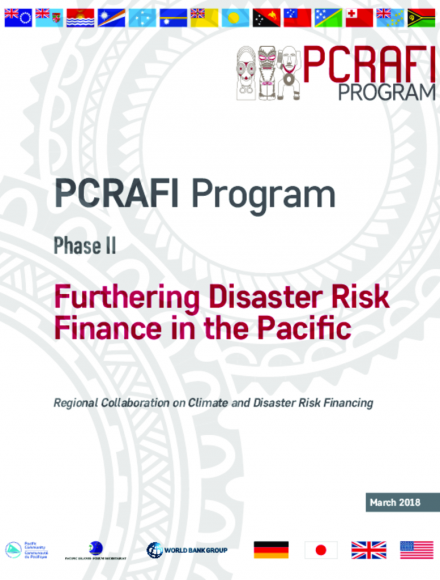 Booklet: PCRAFI Program - Phase II: Furthering Disaster Risk Finance in the Pacific (2016-21)