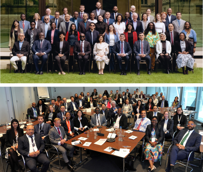 Top: Climate and Disaster Risk Finance Executive Education Program organized by World Bank's Disaster Risk Financing and Insurance Program in partnership with Insurance Development Forum (IDF), and University of Oxford. Below: Insurance Development Forum (IDF) and World Bank Group (WBG) Knowledge Hub Day.