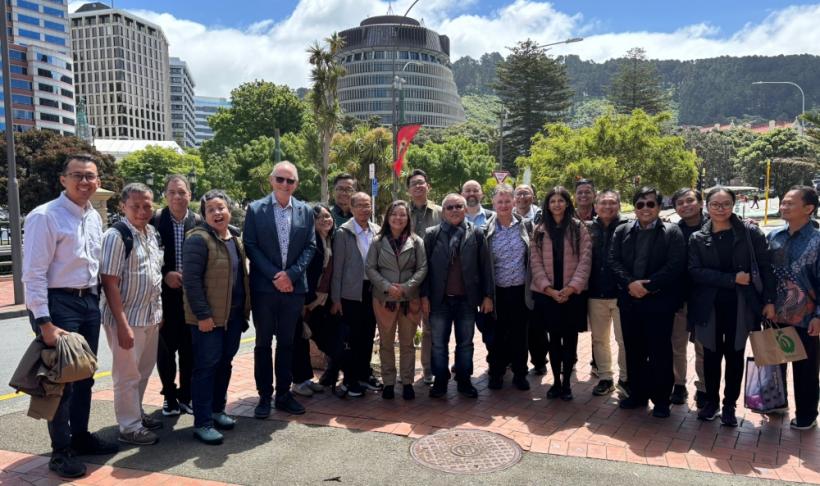 Group photo during Indonesia's knowledge visit to New Zealand