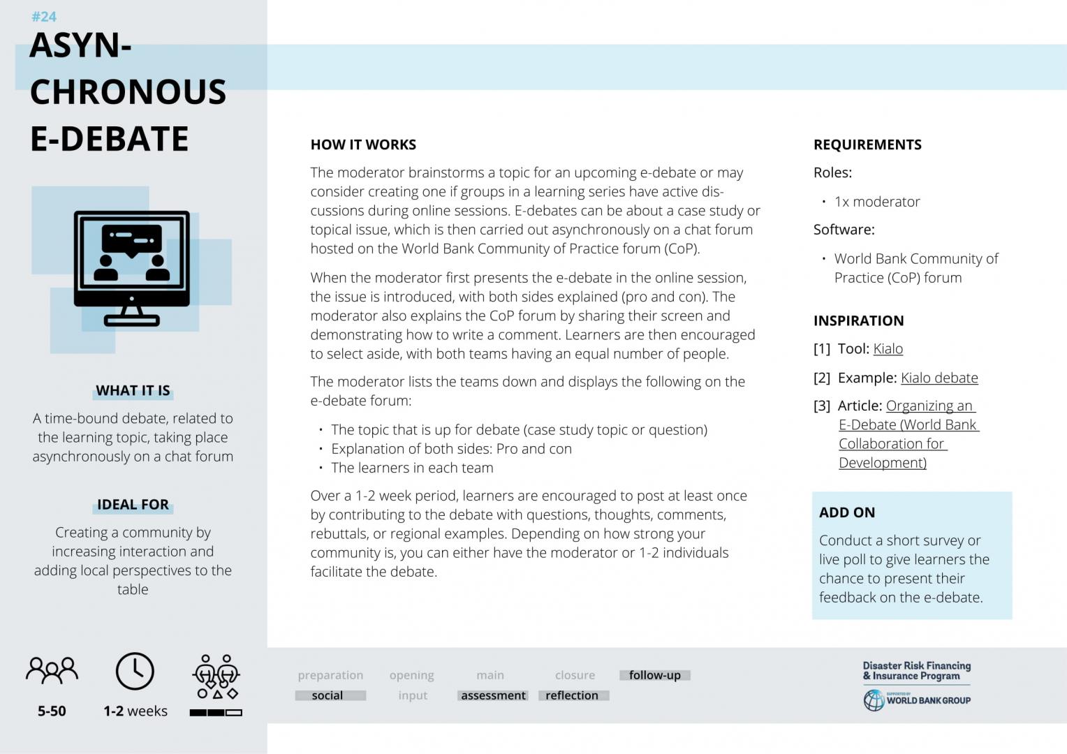 ASYNCHRONOUS E-DEBATE card front