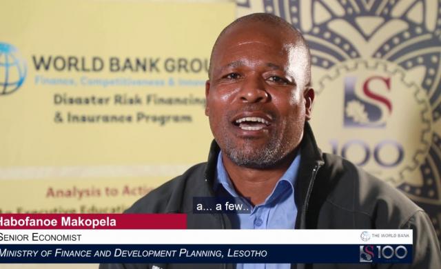 Habofanoe Makopela: The Program Highlights Innovation and Creativity in Disaster Risk Financing