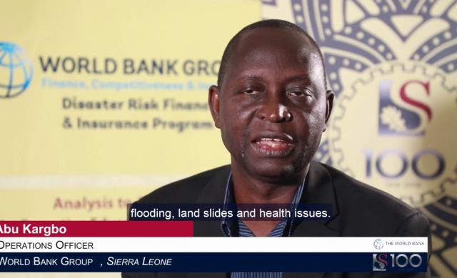 Abu Kargbo: Sierra Leone’s Experience in Disaster Risk Financing